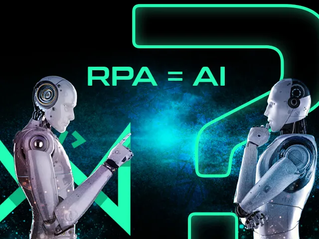 Comparação visual entre RPA tradicional e sistema com Inteligência Artificial