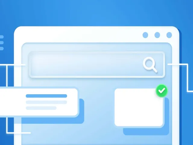 Interface de site focado em UX com cores azuis e verdes simbolizando um produto digital otimizado