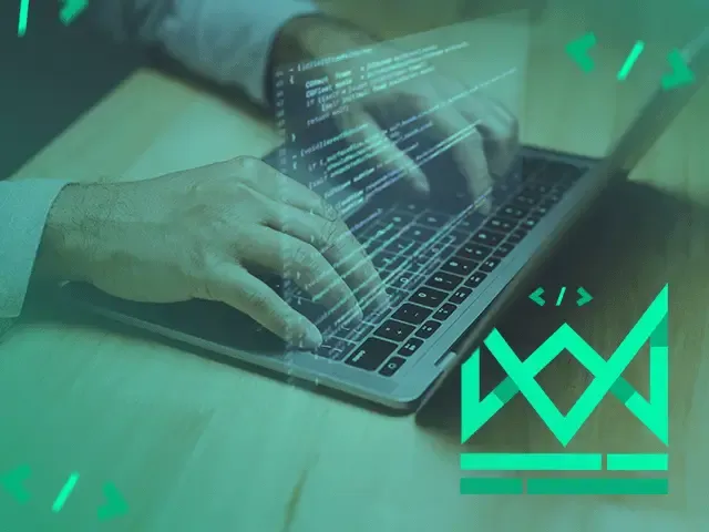 Ilustração de plataforma low code com interfaces de arrastar e soltar