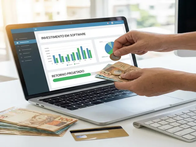 Equipe desenvolvendo aplicativo mobile empresarial em ambiente corporativo