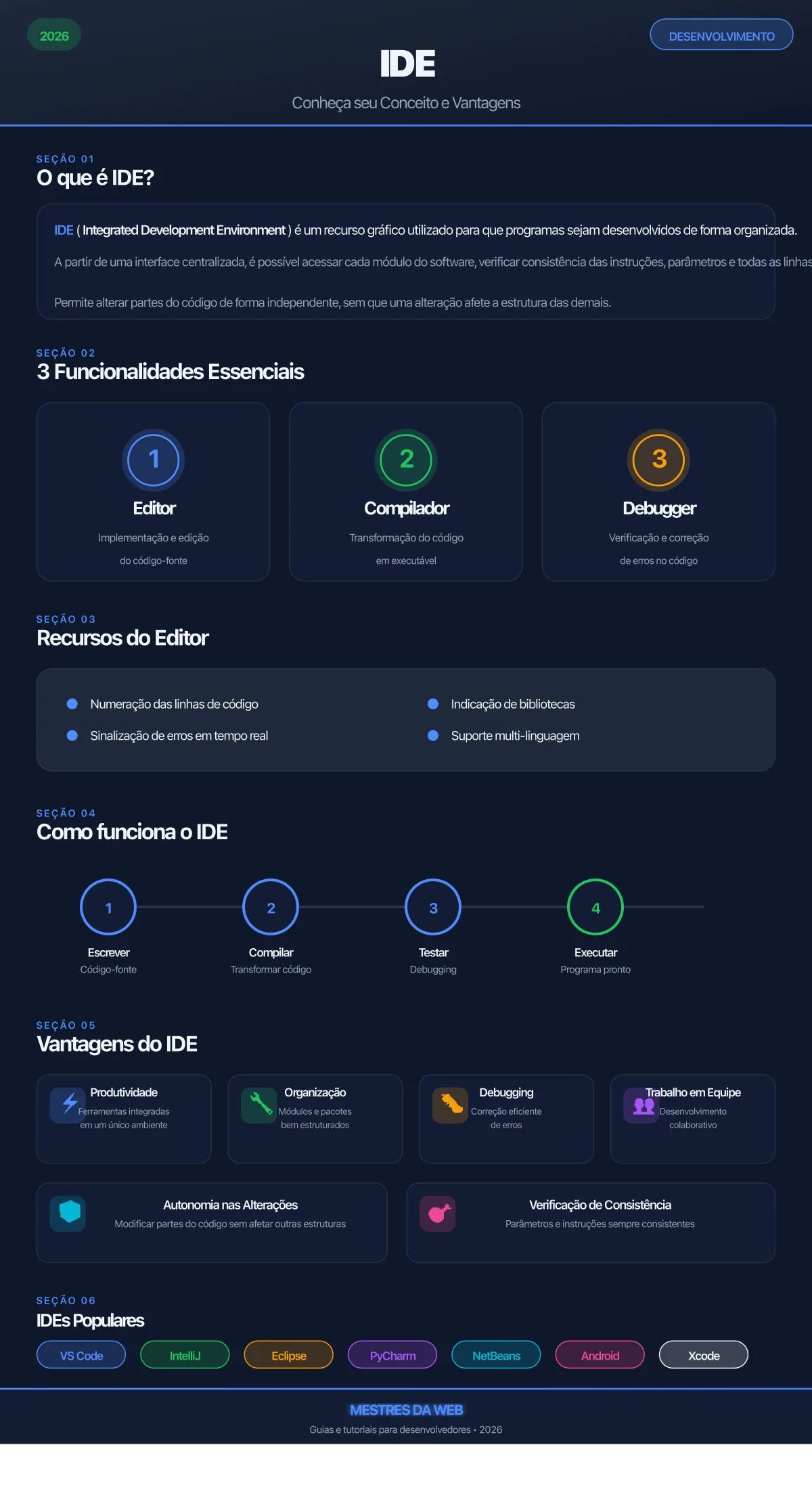 Infográfico IDE: conheça seu conceito e vantagens - Mestres da Web 2026
