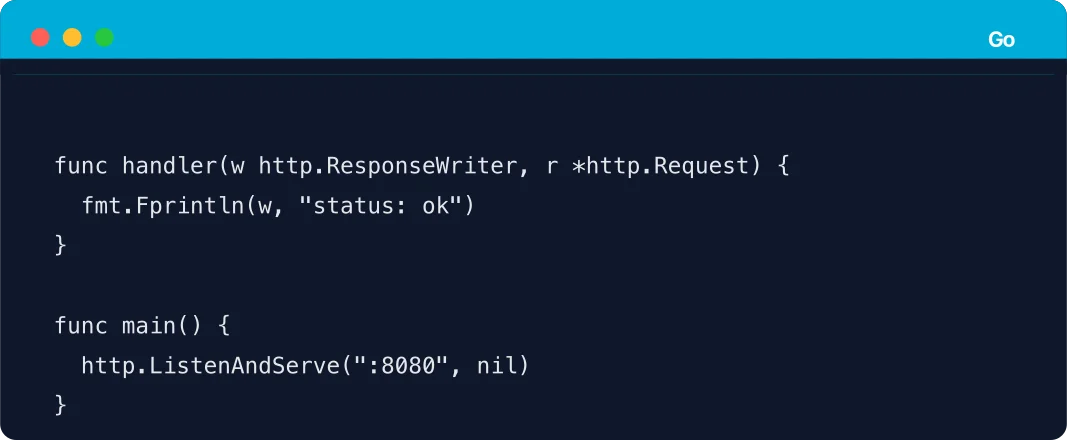 Código em Go rodando em ambiente de microsserviços com Kubernetes e Docker