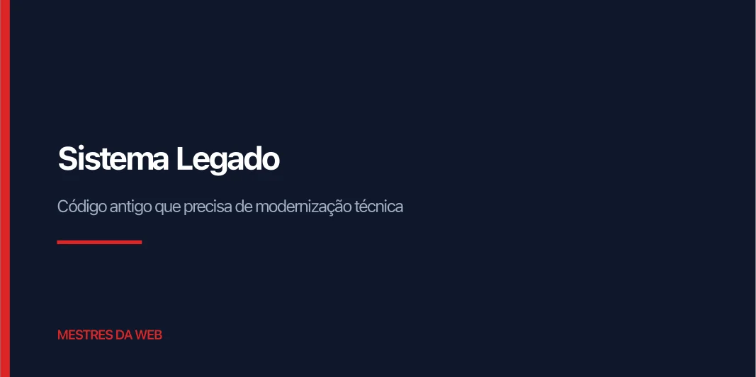 Tela de computador com código de sistema legado aberto em editor de programação